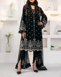 SMT S745- Embroidered 3pc lawn dress with Embroidered chiffon dupatta.