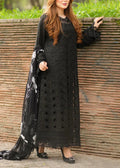 SMT S1065-Embroidered 3PC CHIKANKARI Lawn Dress With Printed Munar Dupatta.