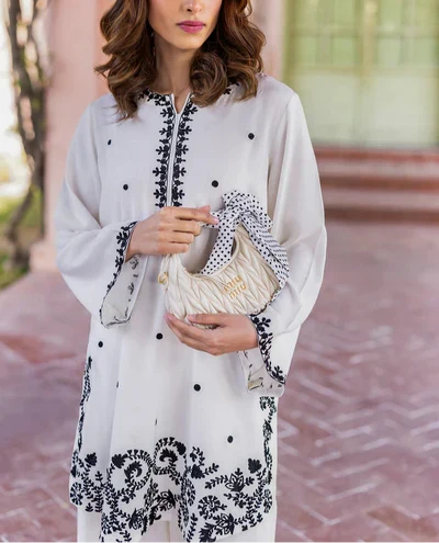 SMT Z-(S1101)- Stitched Embroidered 2pc Lawn Dress.