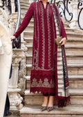 SMT W714-Embroidered 3pc Marina Dress With Printed Shawl