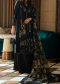 SMT W741-Embroidered Sequence 3pc CUTWORK Marina Dress With Printed Shawl.