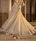 SMT W46 - Embroidered 3pc organza dress with embroidered organza dupatta