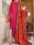 SMT W134 -Embroidered 3pc Marina dress With printed shawl