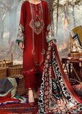 SMT W145-Embroidered 3pc Marina dress With printed shawl