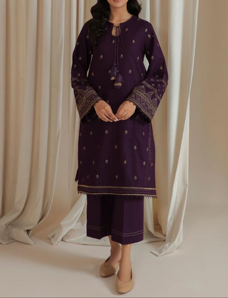 SMT S295-Embroidered 2pc lawn dress