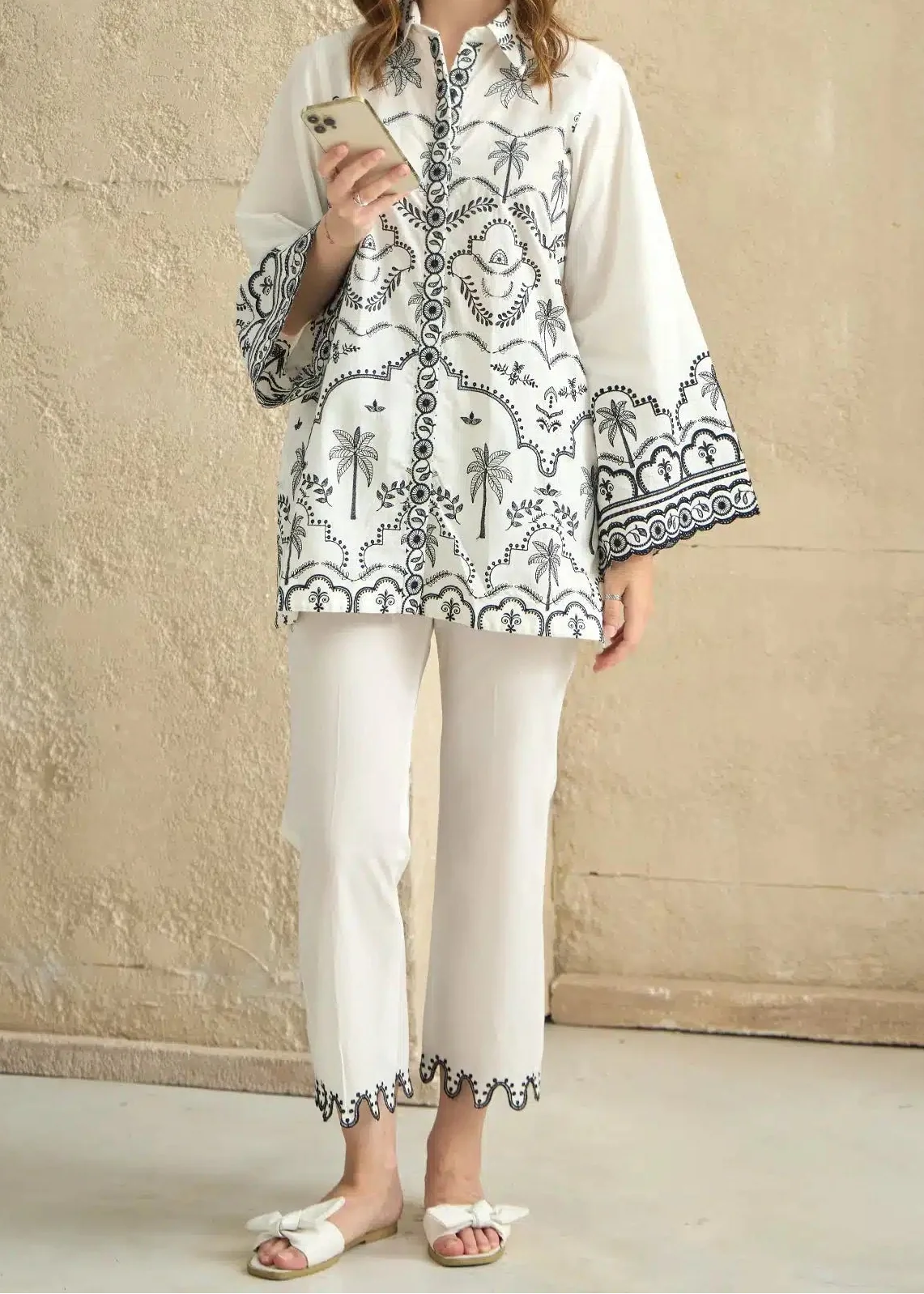 SMT W918-Embroidered 2pc Marina Dress.