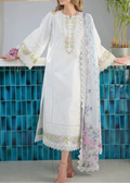 SMT S1151-Embroidered 3pc Lawn Dress With Embroidered Organza Dupatta.