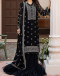 SMT S715-Embroidered 3pc lawn dress with Embroidered chiffon dupatta.