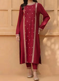 SMT W310- Embroidered 2pc Linen dress