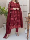 SMT S548- Embroidered 3pc Organza Dress with Embroidered organza dupatta