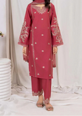 SMT W748-Embroidered 3pc Marina Dress With Embroidered Organza Dupatta.