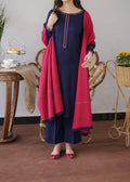 SMT Z-(W526 )- Stitched Embroidered 3pc marina dress with embroidered marina dupatta.