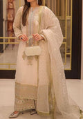 SMT W303-Embroidered 3pc organza dress with Net duppata.