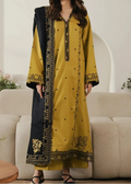 SMT W1010-Embroidered 3pc Marina Dress With Printed Shawl.