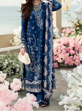 SMT S1239-Embroidered 3pc CHIKANKARI Lawn Dress With Embroidered CHIKANKARI Organza Dupatta.