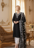 SMT W508-Embroidered 3pc marina dress with Embroidered Organza Dupatta.