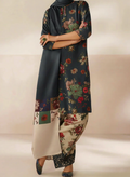 SMT W783 - Digital Printed 3pc Karandi Dress With Digital Printed Karandi Shawl.