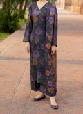 SMT W836 - Digital Printed 3pc Karandi Dress With Digital Printed Karandi Shawl.