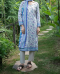 SMT W880 - Digital Printed 3pc Karandi Dress With Digital Printed Karandi Shawl.