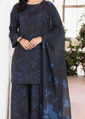 SMT W909 - Digital Printed 3pc Karandi Dress With Digital Printed Karandi Shawl.