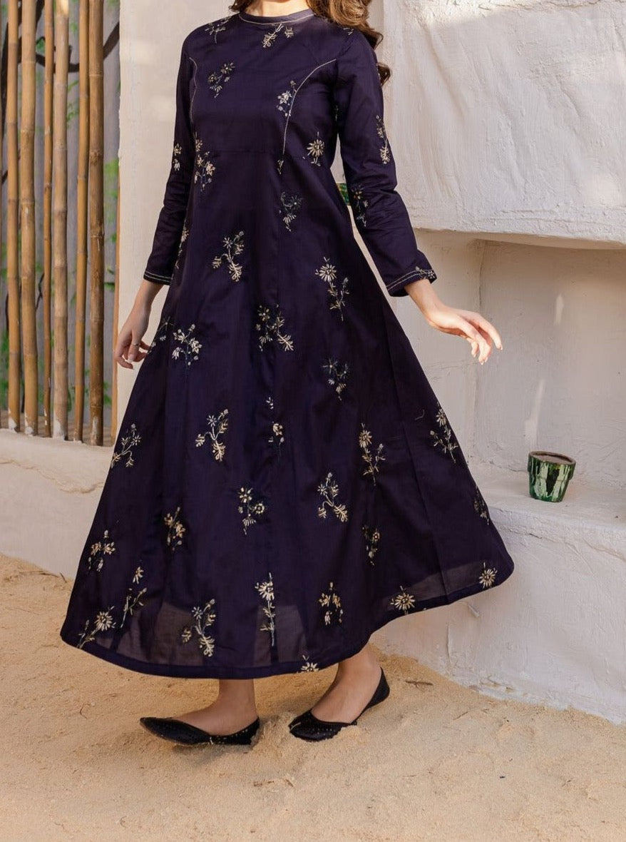 SMT S459-Embroidered 2pc lawn dress