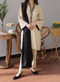 SMT W194- Embroidered 3pc marina dress with plain dyed marina shawl.