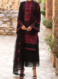 SMT S451-Embroided 3pc lawn dress with embroidered chiffon dupatta.
