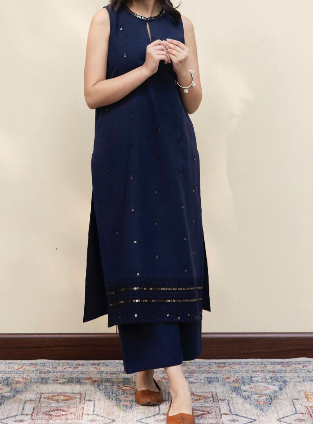 SMT W215-Embroidered 2pc marina dress
