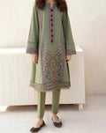 SMT W342- Embroidered 2pc Linen dress