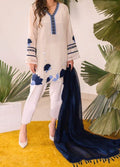 SMT W231-Embroidered 3pc marina dress with dyed bamble shawl.