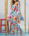 SMT W281- Printed 2pc soft  crepe dress