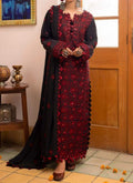 SMT W364-Embroidered 3pc khaddar dress With Embroidered Chiffon Dupatta.