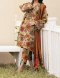SMT W422-Printed 3pc karandi dress with Printed karandi dupatta.