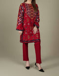 SMT W429-Embroidered 2pc khaddar dress