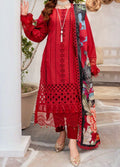 SMT S651-Embroidered 3pc Chickan  lawn dress with Printed munar dupatta.
