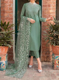 SMT S791-Embroidered 3pc Lawn dress with Embroidered Organza dupatta.