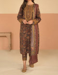 SMT S582-Printed 3pc Lawn dress with Printed lawn dupatta.