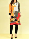 SMT S624-Embroidered 3pc Lawn dress with Printed Chiffon dupatta.