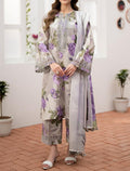 SMT S634-Printed 3pc Lawn dress with Printed lawn dupatta.