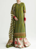SMT S660-Embroidered 3PC Lawn with Printed munar dupatta.