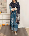SMT S658-Embroidered 3PC Lawn with Printed munar dupatta.