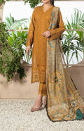 SMT S647-Embroidered 3PC Chickan Lawn with Printed munar dupatta.