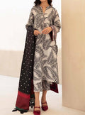 SMT S759-Digital Printed 3pc Lawn dress with Digital printed Munar dupatta.