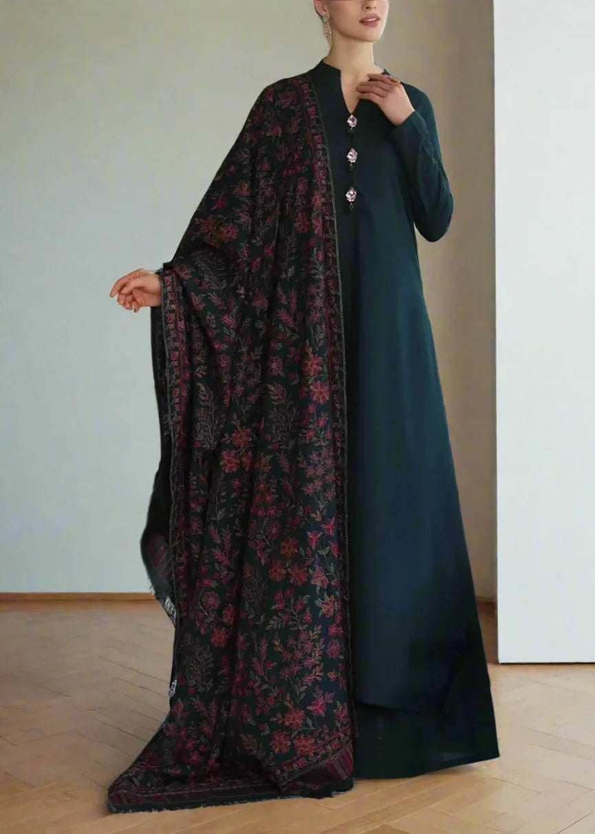 SMT W600- Embroidered 3pc Marina Dress With Embroidered Marina Shawl.