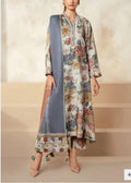 SMT S1059-Digital Printed 3pc swiss Lawn Dress with Printed Munar Dupatta.