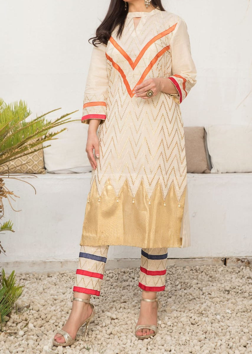 SMT S1085-Embroidered 2pc Lawn Dress.