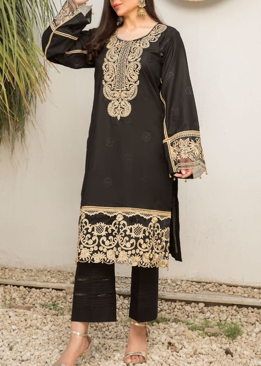 SMT S1083-Embroidered 2pc Lawn Dress.