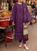 SMT S1123-Embroidered 3pc CHIKANKARI Lawn dress with Printed Munar Dupatta.
