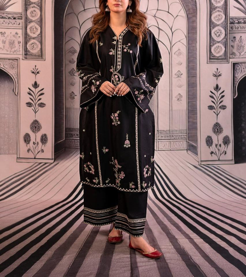SMT S1143-Embroidered 2pc Lawn Dress