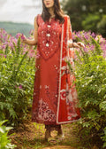 SMT S1165-Embroidered 3pc CHIKANKARI Lawn Dress With Printed Munar Dupatta.